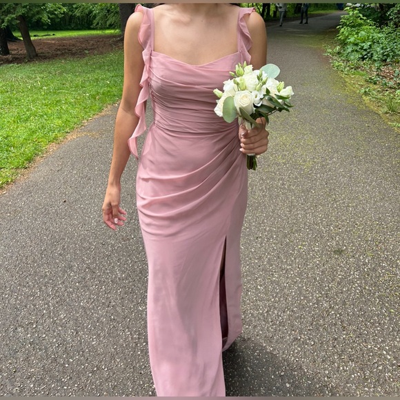 Azazie Bridesmaid Dress Dusty Rose - Picture 5 of 12